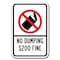 Signmission 18 in Height, 0.12 in Width, Aluminum, 12" x 18", A-1218 No Dumping - 200Fine A-1218 No Dumping - 200Fine - alternate 1